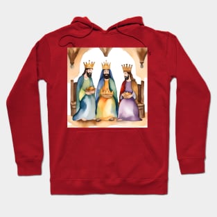 Epiphany or Three Kings Day - January 6 - Watercolors & Pen Hoodie